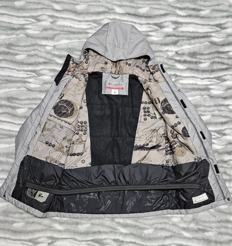 Columbia Youth Jacket Light Gray 18/20 Snowboarding Waterproof Convert Insulated - Picture 5 of 24