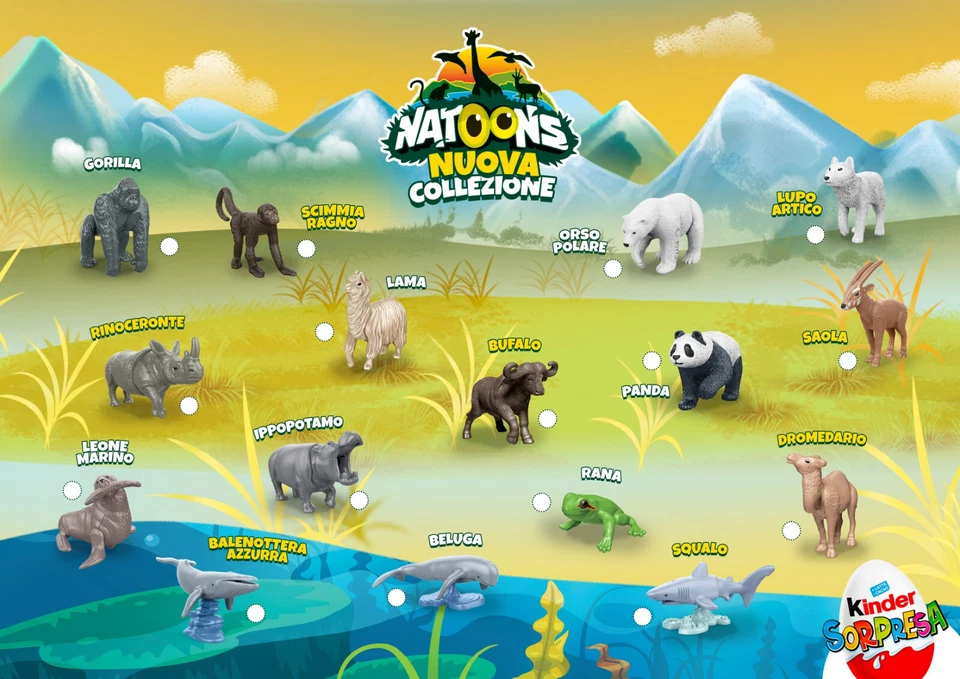 NATOONS - PERSONAGGI A SCELTA (VD305 - VU262) KINDER SORPRESA ITALIA 2022/2023