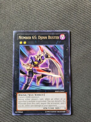 Yu-Gi-Oh! – Number 65: Djinn Buster (SHSP-EN047) – Shadow Specters Unlimited Edition Rare