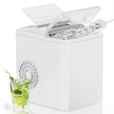 OLIXIS Nugget Ice Maker Machine, 26lbs in 24Hrs, 9 Ice Cubes in 6 Mins,Auto-Clea