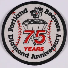 Portland Beavers 75 Year Diamond Anniversary Vintage 3" Fabric Sticker