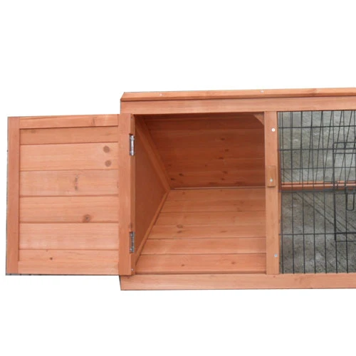 New Wooden Triangle Rabbit Hutch Chicken Coop Guinea Pig Cage Ferret House P032 - Picture 8 of 9