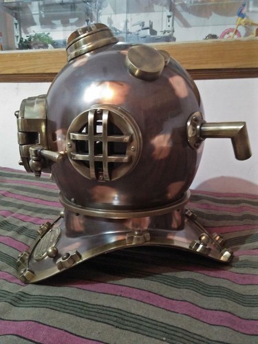 Casque de plongée scaphandrier Marine des États-Unis Mark V - Foto 5 di 5