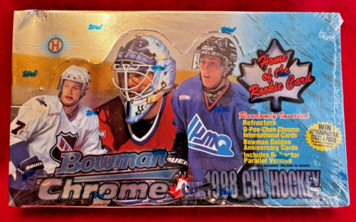 1998 Bowman Chrome Factory Sealed CHL Hockey Box. Serial # Parallels, Refractors