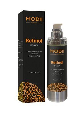 MODII NATURAL 120ml Retinol Serum for Face with Hyaluronic Acid + Vitamin E