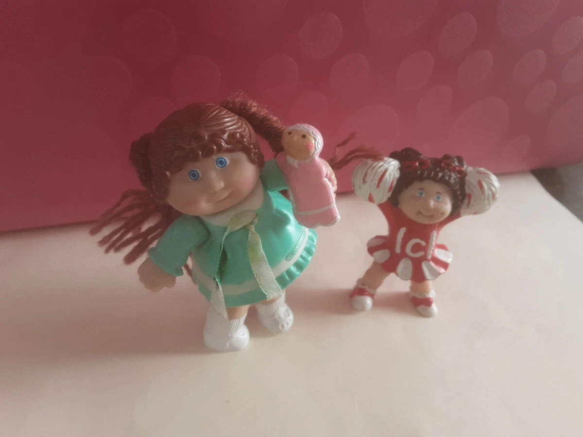 Vintage 1980s mini Cabbage Patch Doll x 2 collectable plastic figures