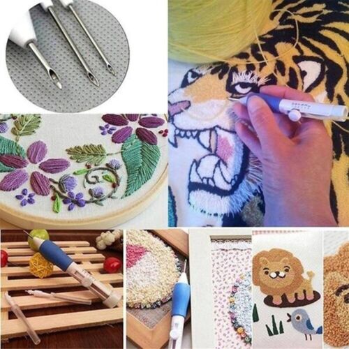 Kit ago punzone ricamo a mano set penna per cucire a maglia strumento artigianale - Foto 3 di 12