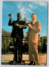 Postcard - Lawrence Welk Live with Statue at the Welk Theatre Museum