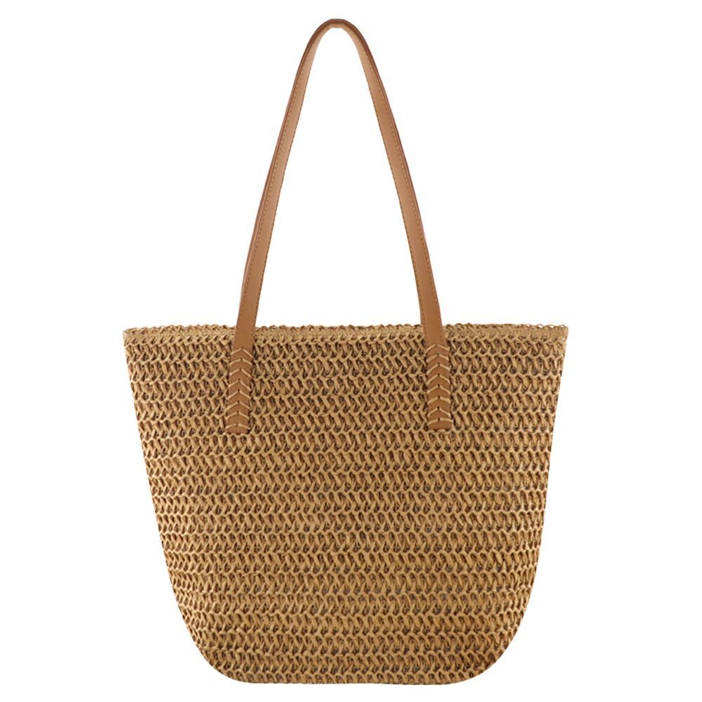 Summer Vintage Woven Handbags Woven Shoulder Bag Shopping Totes Straw