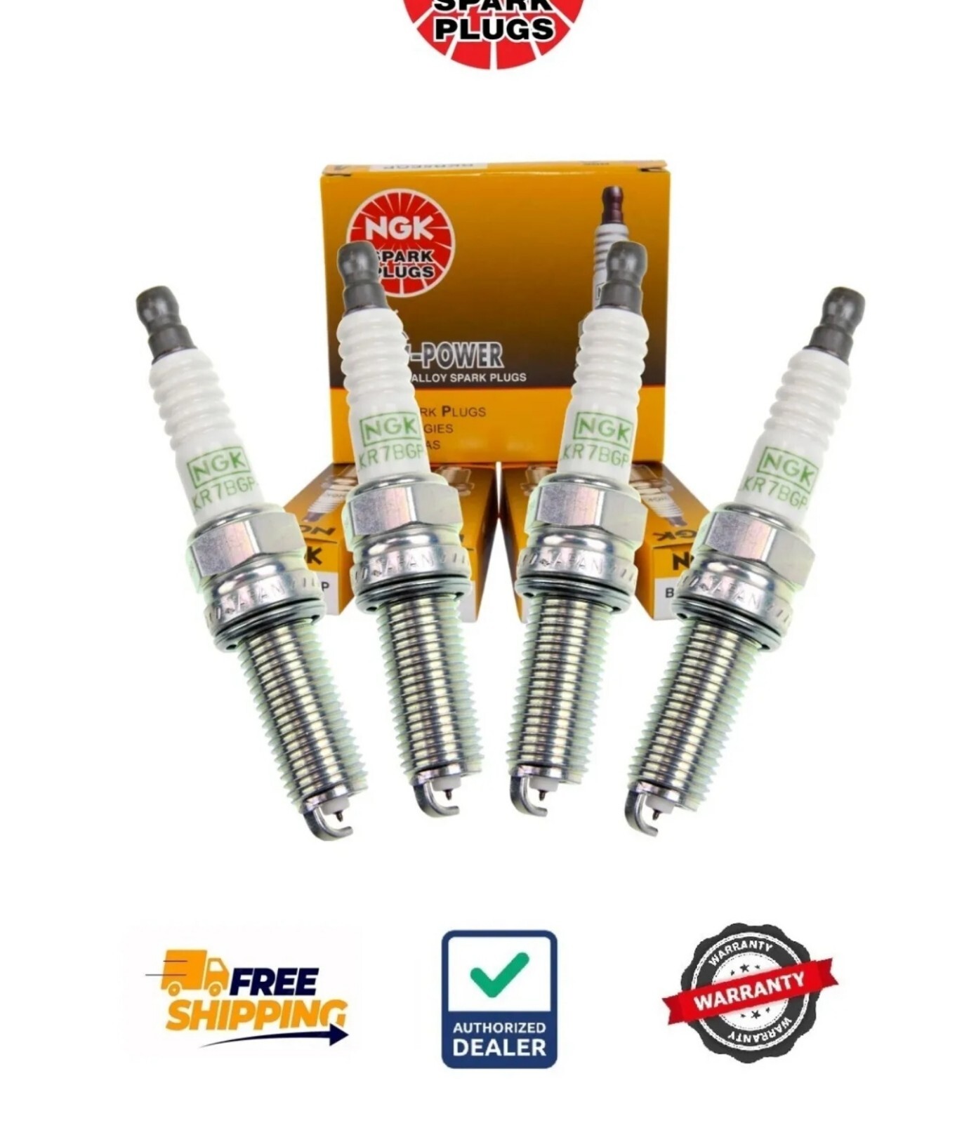 New Genuine NGK GPOWER Platinum Spark Plugs Set of 4 for Honda Accord