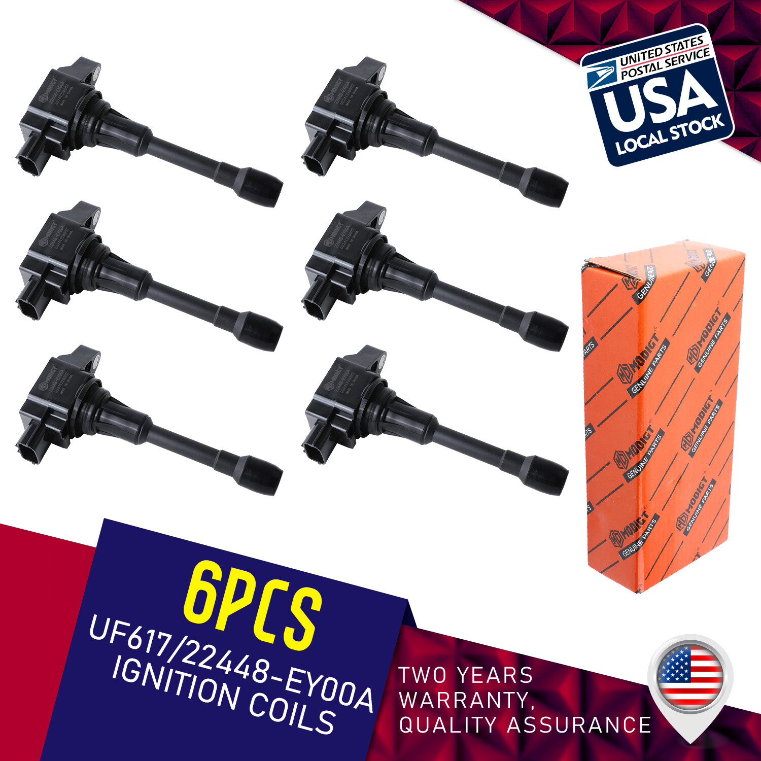 Genuine 6x Ignition Coils Saving Fuel for Infiniti EX37 G37 Nissan 22448-EY00A