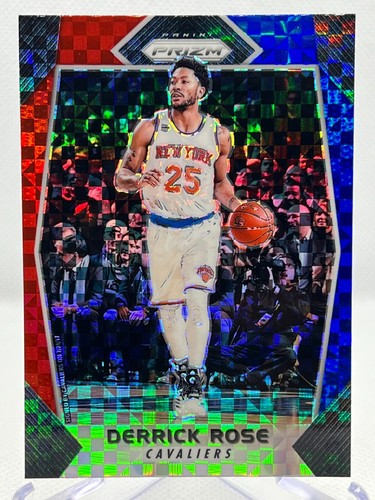DERRICK ROSE 2017-18 Panini Prizm Basketball #195 RED WHITE BLUE PRIZM
