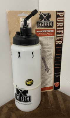 Exstream ~ Personal Water Purification System - 34 Ounce Bottle ~ MACKENZIE