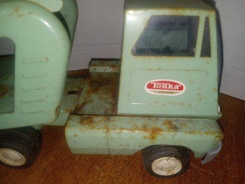 Tonka Car Hauler Carrier Truck MINT Green 1960's Vintage Metal Vehicle Toy - Picture 10 of 12