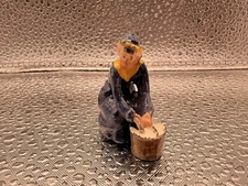 Vintage Metal Toy Britain Figure Woman With Bucket Milk Sugar