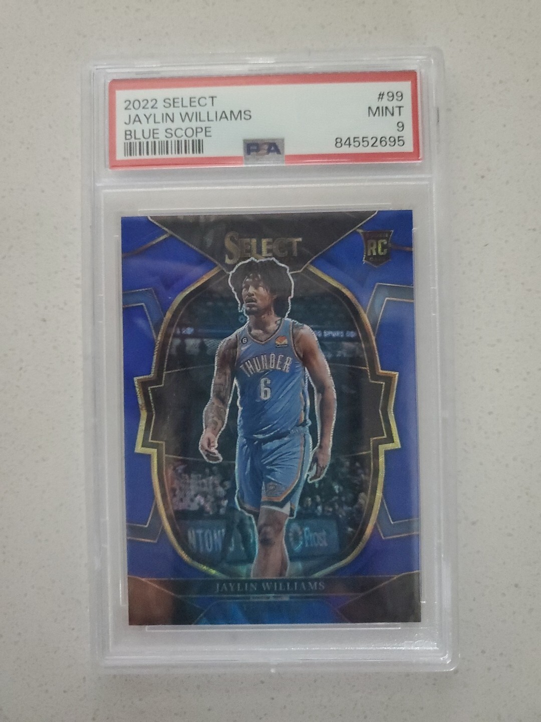 Jaylin Williams 2022 Panini Select Rookie Blue Scope #99 090/299 PSA 9 MINT