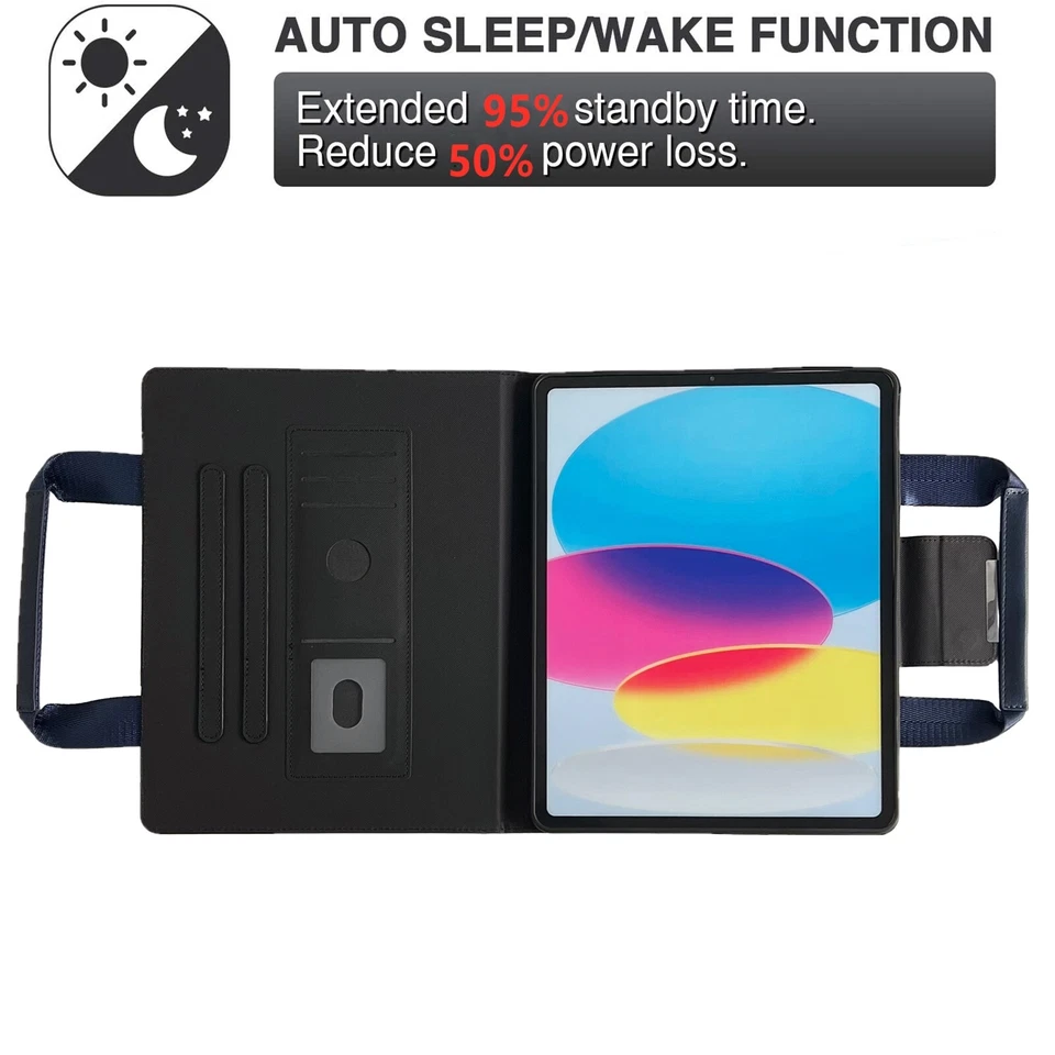 Funda de mano de negocios para iPad Air Pro 13" 11" 10.2" mini 8.3 con bolsillo con cremallera Foto 3 de 4