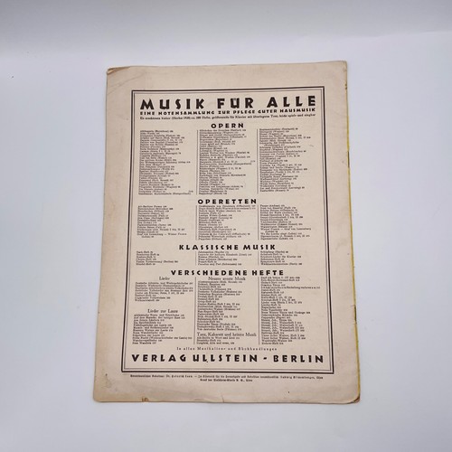 Sheet Music DIE DREIGROSCHENOPER Musik Fur Alle Kurt Weill Book Opera Antique - Foto 2 di 10