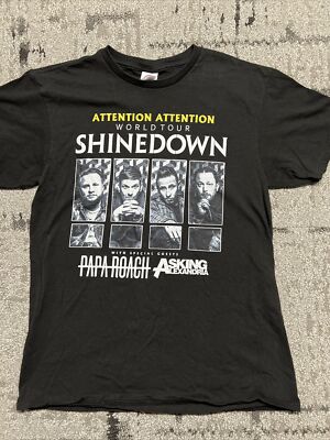 Shinedown Attention Attention Tour 2019 Shirt Papa Roach Asking Alexandria Sz M