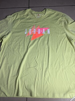 Jordan Flight Cz8303-352 Lime Green Pink Shirt size Xxl - Main Image