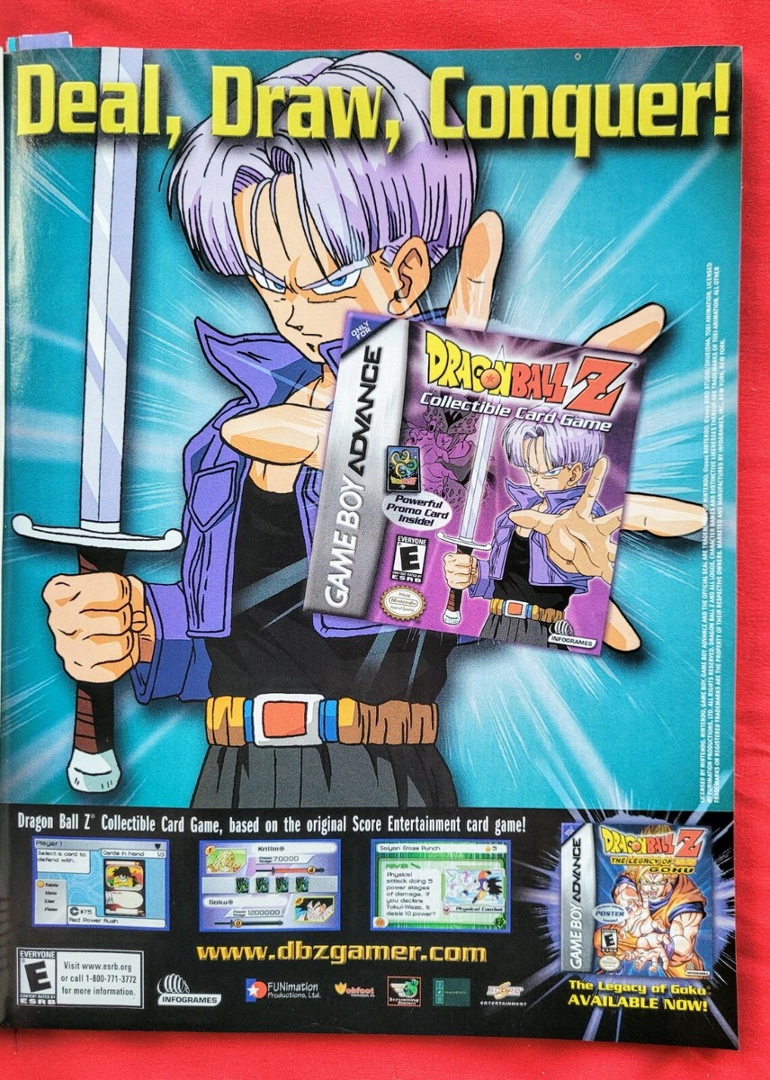 RARE 2002 DRAGON BALL Z Collectible Card Game Game Boy Authentic