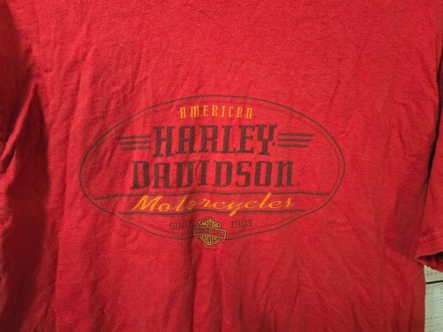 Vintage rotes Barnett Harley Davidson Kurzarm Hemd - Bild 2 von 3
