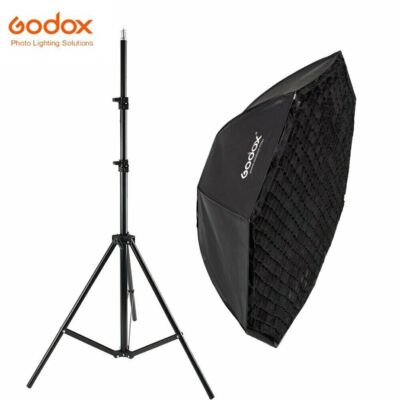 Godox SB-FW95 95cm Bowens Mount Grid Oktagon Faltbare Softbox+2M Light Stand