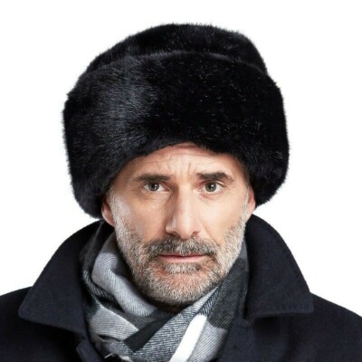 Cappello in pelliccia sintetica invernale | Design di lusso bianco peluche