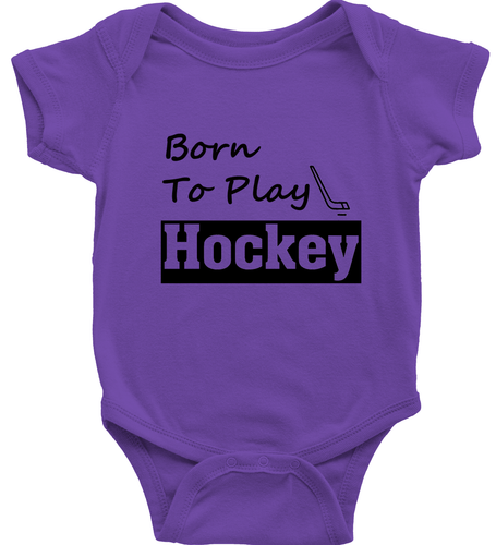 Infant Baby Bodysuit One-Piece Born To Play Hockey Toddler Kid Youth Tee T-Shirt - Picture 22 of 36