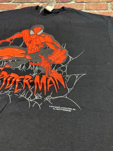 Vintage Marvel Mad Engine Spider-Man T-Shirt Embossed Comic Image 2002 Large - Picture 5 of 9