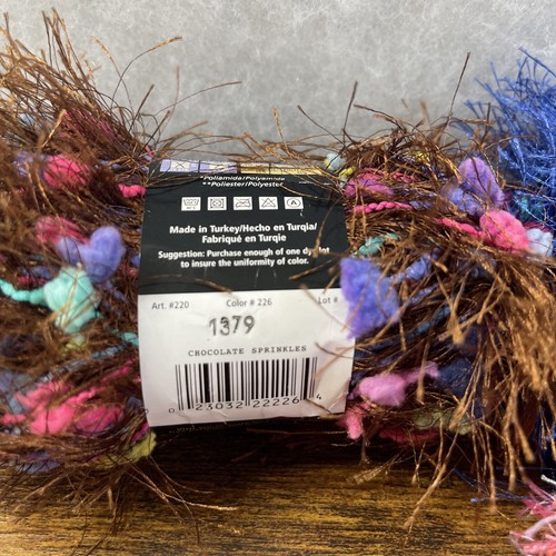 4 Skeins Lion Brand Fun Fur Yarn & Stripes, 1379, 51677, 1090, 104 - Picture 3 of 5