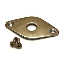 Black Nickel Pointed "Football" Jack Plate for Guitar/Bass PFJP-BN
