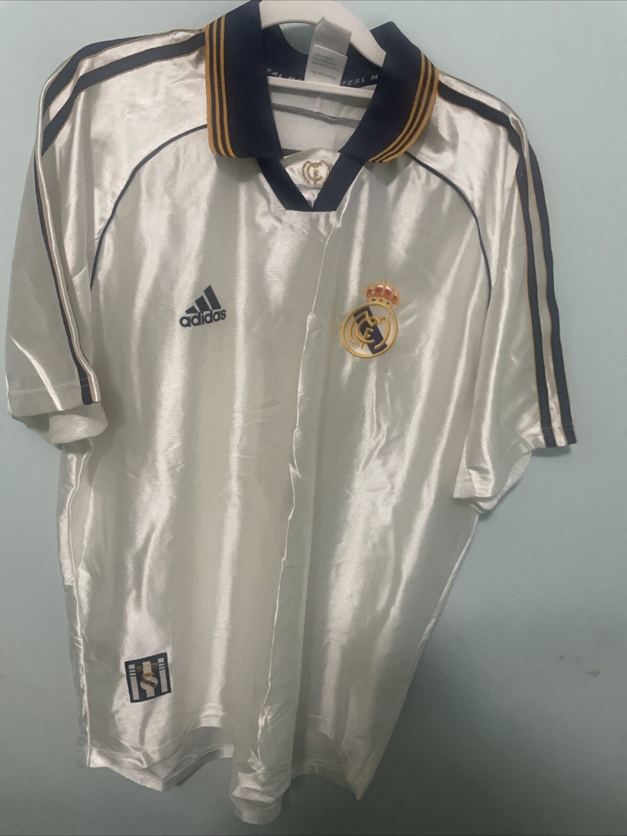 ウェア adidas 98-00 Real Madrid home kit M REAL MADRID 1998-00 HOME SOCCER SHIRT RAUL 7 ADIDAS SIZE L