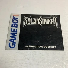 Solar Striker Instruction Booklet ONLY! (Game Boy, GB) Original Gameboy Manual