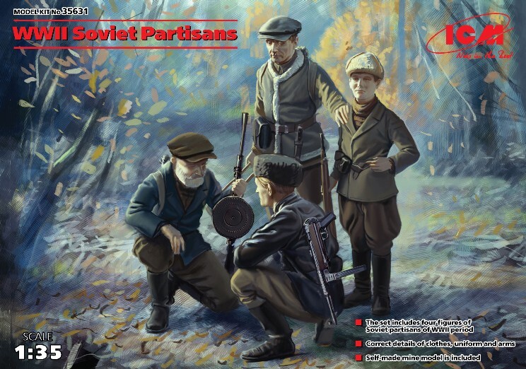ICM 35631 1:35 WWII Soviet Partisans (4 figures)