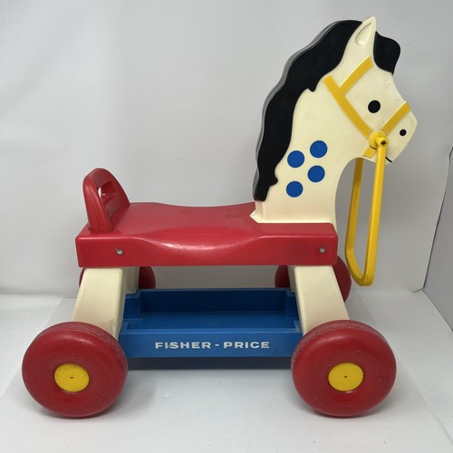 Vintage 1976 Fisher Price Riding Horse Toddler Ride On Toy #978 Pull Pony - Picture 3 of 7