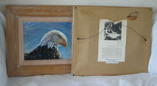 BONNIE MOE RUSSELL Wildlife Painter Eagle #1 & #2 Framed Acrylic Paintings 1991 - Picture 7 of 11