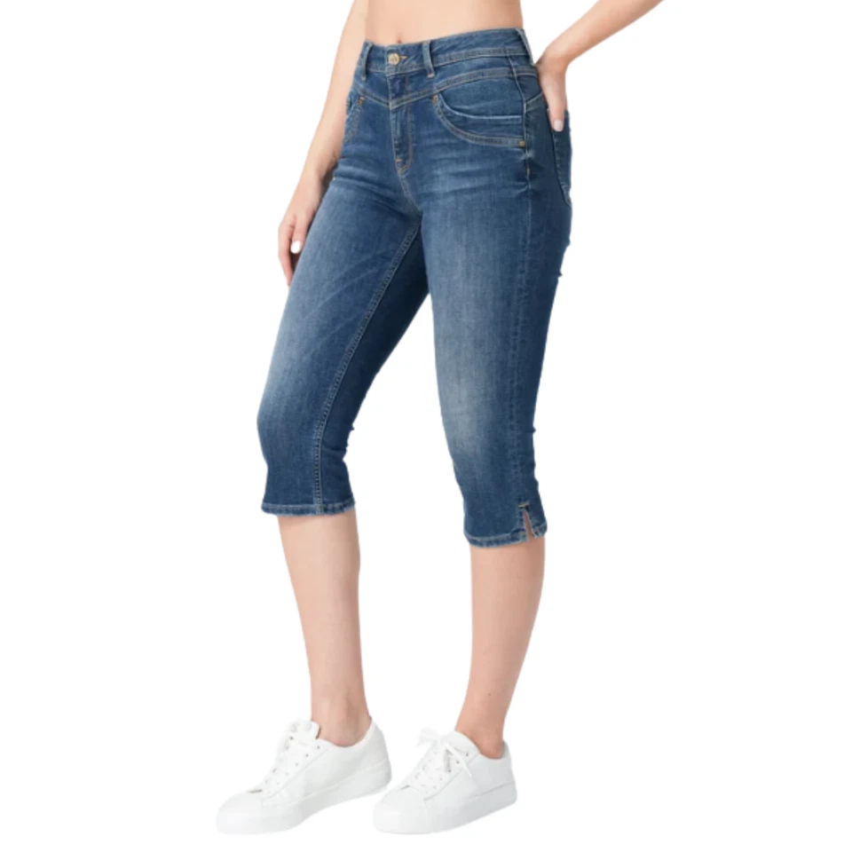 Женские джинсы M.O.D Capri Rea с высоким подъемом темно-синие эластичные - Изображение 3 из 4