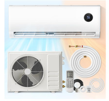 9000 BTU Mini Split AC Heat Pump 19 SEER2 Ductless System 115V Quiet