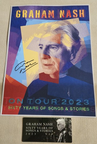Graham Nash 2023 11”x15” Tour Poster/Print Sixty Years Of Songs & Stories - Afbeelding 2 van 5