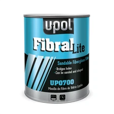 U Pol Products FIBRAL LITE UP0700 Lite Fiber Glass Filler, 3 L Tin, Yellow, Fibr