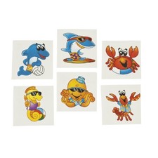 72 Sea Creature Temporary Tattoos Shark Dolphin Crab Seahorse summer Tattoos