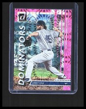 2020 Gerrit Cole - Donruss Pink Fireworks Dominators #D-3 New York Yankees 