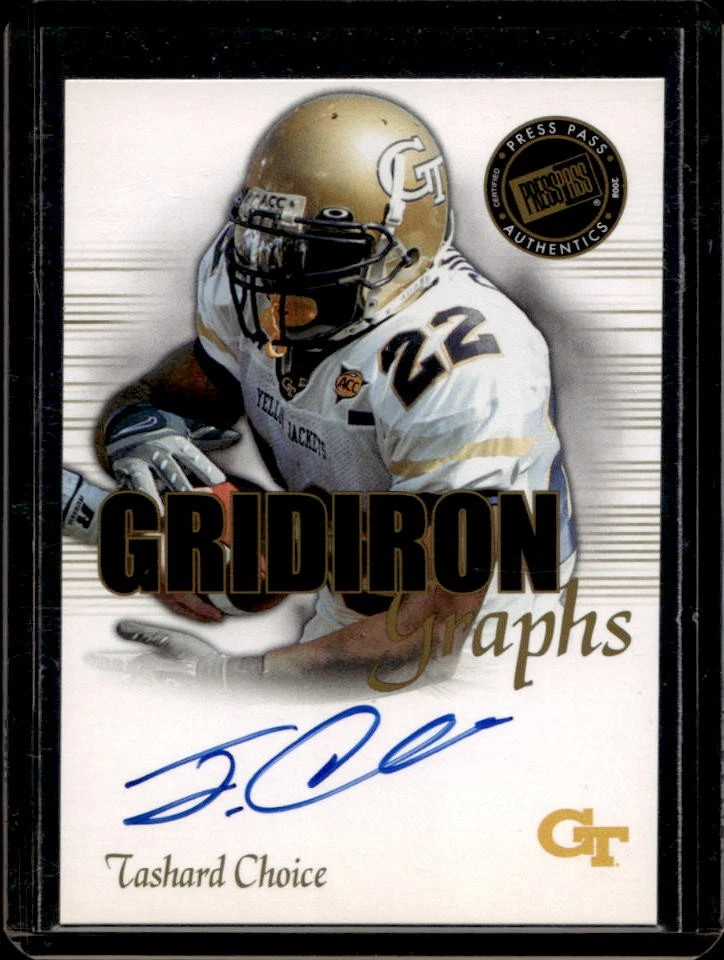 Tashard Choice Press Pass Se Gridiron Graphs #GGTC Gold-Red Ink