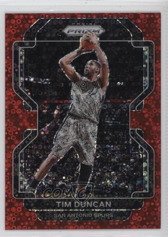 2021-22 Panini Prizm Fast Break Red Prizm 41/100 Tim Duncan #268 HOF 1pe9