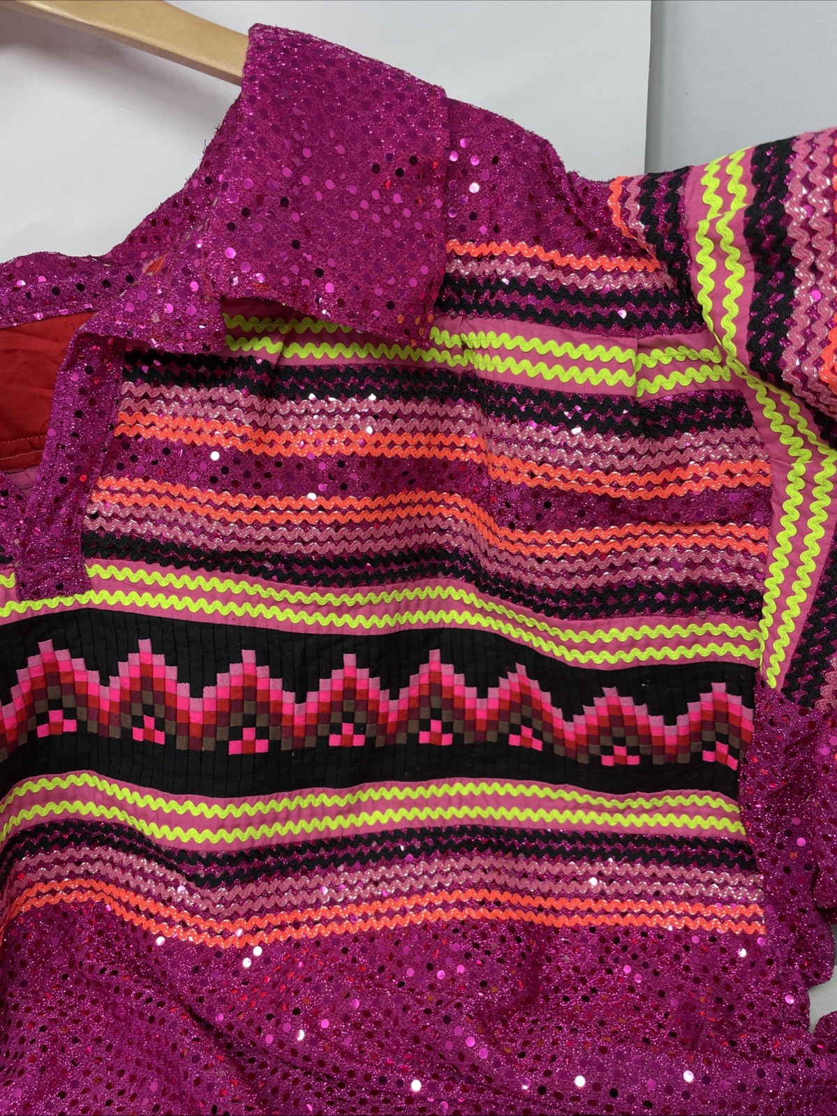 Handmade Iridescent Sequined Patchwork Pullover T… - image 5
