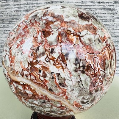 Natural Money agate Crystal Sphere Ball healing 7.2LB