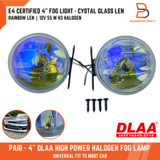 Universal 4 Fog Lights Rainbow Ion Glass Lens H3 55w Spot Lamps Jdm Retro 4x4
