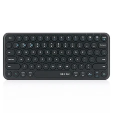 UBOTIE Portable Slim Bluetooth Keyboard, Wireless Colorful Compact 78keys Sil...