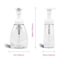 Foaming Liquid Hand Soap Pump Dispenser 8oz - Oval Shape Plastic PET Bottle